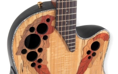 Chitara electro-acustica Ovation Celebrity Elite Plus Mid Cutaway Natural Spalted Maple