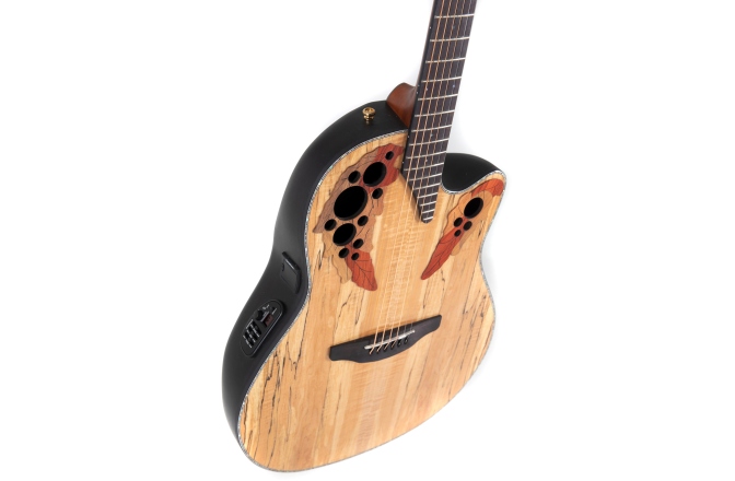 Chitara electro-acustica Ovation Celebrity Elite Plus Mid Cutaway Natural Spalted Maple