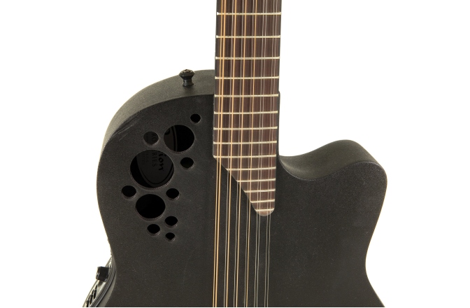 Chitara electro-acustica Ovation  Elite TX Deep Contour Cutaway 12-corzi Black Textured