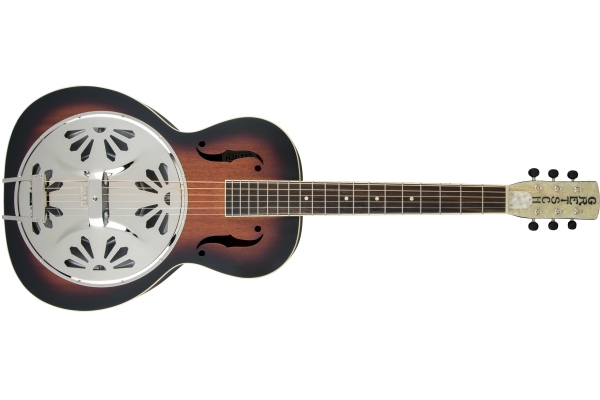 G9220 Bobtail™ Round-Neck A.E. Mahogany Body Spider Cone Resonator Guitar Fishman Nashville Resonator Pickup 2-Color Sunburst