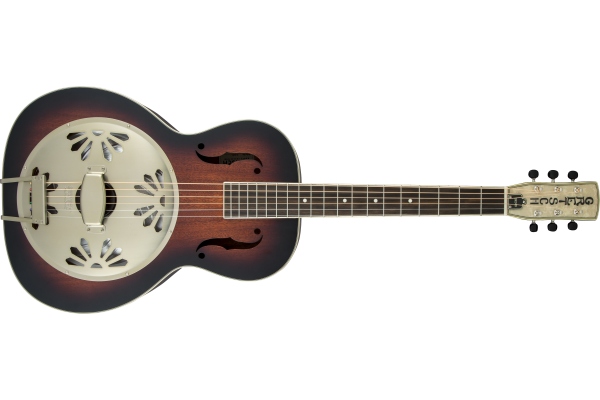 G9240 Alligator™ Round-Neck Mahogany Body Biscuit Cone Resonator Guitar 2-Color Sunburst