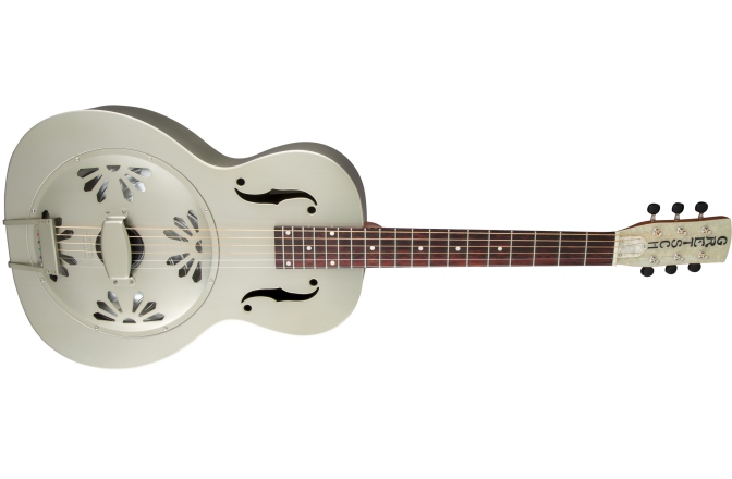Chitară Electro-Acustică Rezonator Gretsch Guitars G9201 Honey Dipper™ Round-Neck Brass Body Biscuit Cone Resonator Guitar Shed Roof Finish