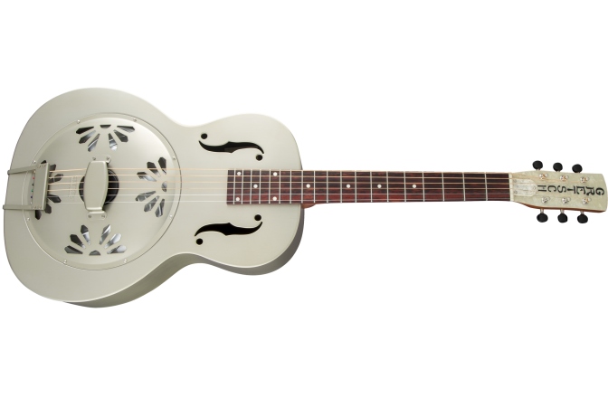 Chitară Electro-Acustică Rezonator Gretsch Guitars G9201 Honey Dipper™ Round-Neck Brass Body Biscuit Cone Resonator Guitar Shed Roof Finish