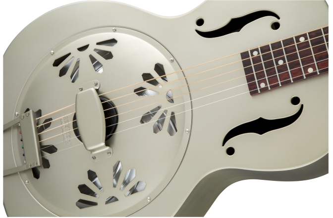 Chitară Electro-Acustică Rezonator Gretsch Guitars G9201 Honey Dipper™ Round-Neck Brass Body Biscuit Cone Resonator Guitar Shed Roof Finish