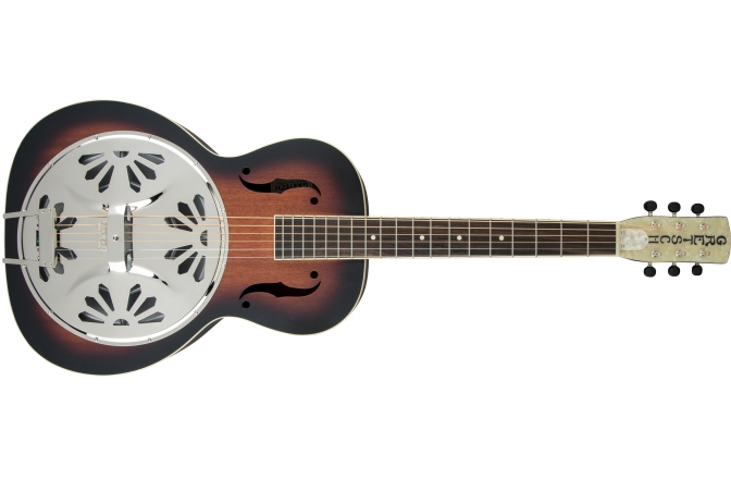 Chitară Electro-Acustică Rezonator Gretsch Guitars G9220 Bobtail™ Round-Neck A.E. Mahogany Body Spider Cone Resonator Guitar Fishman Nashville Resonator Pickup 2-Color Sunburst
