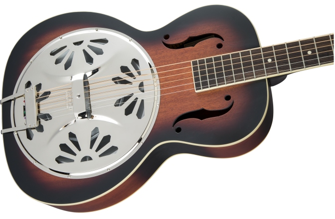 Chitară Electro-Acustică Rezonator Gretsch Guitars G9220 Bobtail™ Round-Neck A.E. Mahogany Body Spider Cone Resonator Guitar Fishman Nashville Resonator Pickup 2-Color Sunburst