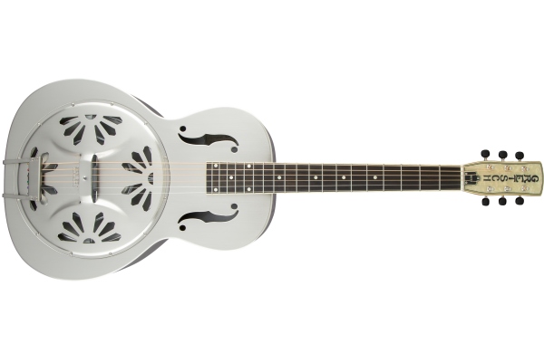 G9221 Bobtail™ Steel Round-Neck A.E. Steel Body Spider Cone Resonator Guitar Fishman Nashville Resonator Pickup