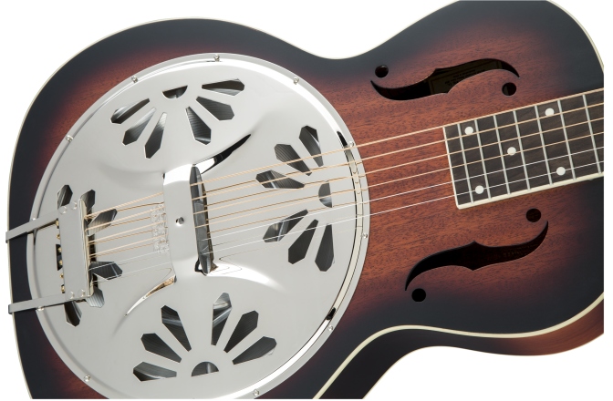 Chitară Electro-Acustică Rezonator Gretsch Guitars G9230 Bobtail™ Square-Neck A.E. Mahogany Body Spider Cone Resonator Guitar Fishman Nashville Resonator Pickup 2-Color Sunburst