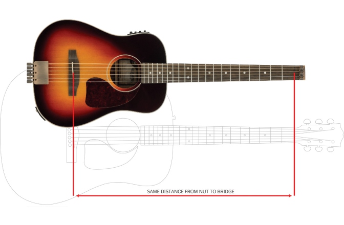 Chitară electro-acustică Traveler Guitar - Redlands Dreadnought 450E (Sunburst)