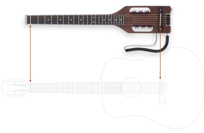 Chitară electro-acustică Traveler Guitar  - Ultra-Light Acoustic Lefty - Antique Brown (Lefthand)