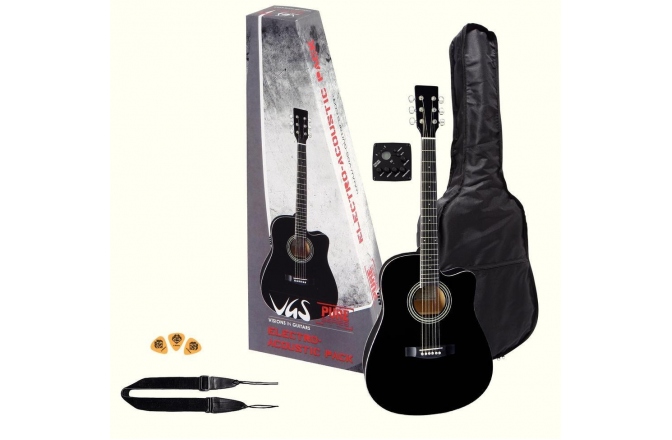 Chitara electro-acustica VGS D-1 CE Black Pack