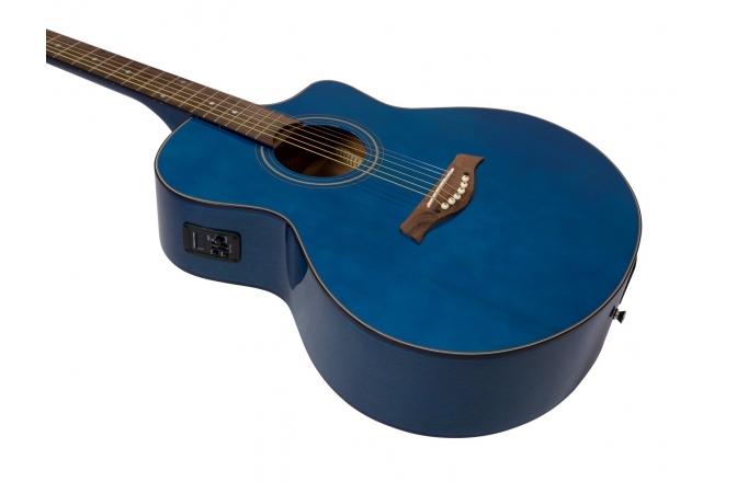 Chitară electro-acustică western Dimavery STW-90 Western Guitar, crystal blue