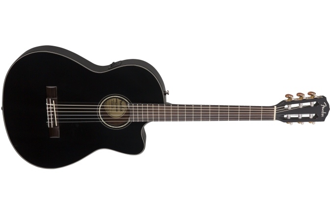 Chitară electro-clasică hibrid Fender CN-140SCE Nylon BK W/Case