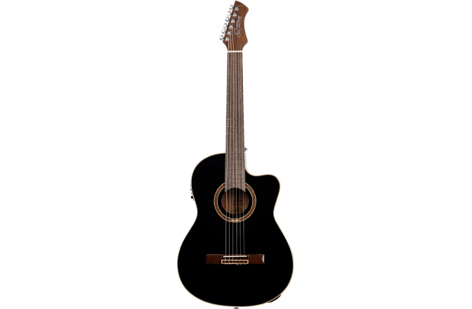 Chitară electro-clasică Ortega B-Grade  Performer Series Nylon String Guitar 6 String Cutaway - Black + Bag