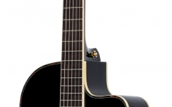Chitară electro-clasică Ortega Classical Guitar Family Series Pro 4/4 inclusive Gigbag Thinline Body Slim Neck - BK - Black