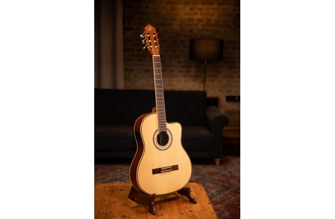 Chitară electro-clasică  Ortega Family Series Pro Acoustic Guitar 6 String - Solid Canadian Engelmann Spruce + Bag