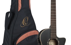Chitară electro- clasică Ortega FS 3/4 - 6-String - Satin Black + Gig Bag
