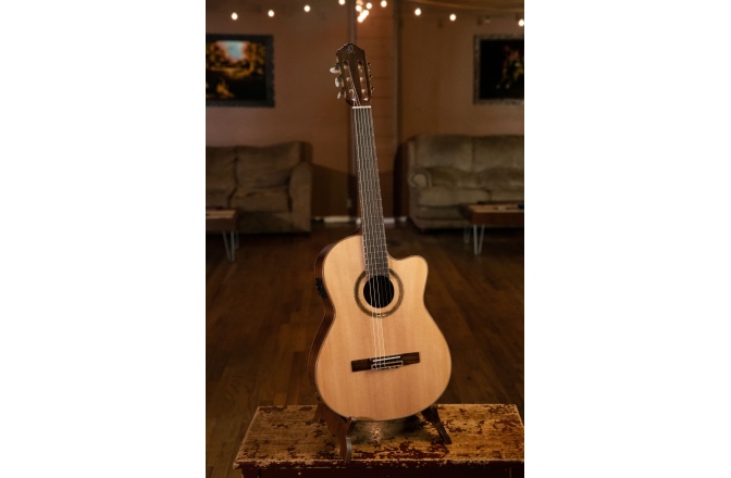 Chitară electro-clasică Ortega Performer Series Classical Electic Nylon String Guitar 4/4 Medium Neck - + Bag