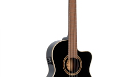 Chitară electro-clasică  Ortega Performer Series Classical Guitar  4/4  Slim Neck / Thinline Body - black + bag