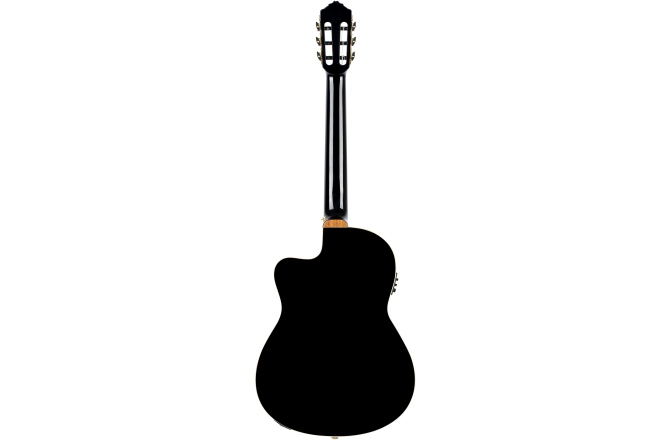 Chitară electro-clasică  Ortega Performer Series Classical Guitar  4/4  Slim Neck / Thinline Body - black + bag