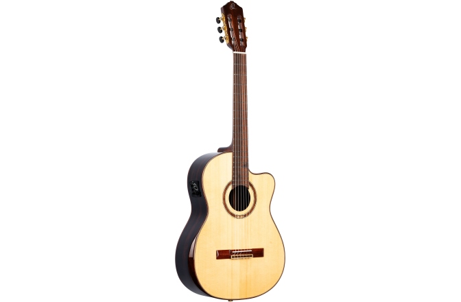 Chitară Electro-clasică Ortega The Private Room Classical Guitar  4/4 built in Armrest + Electronic - Natural + Bag