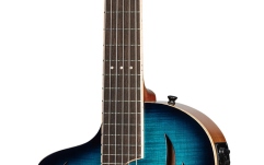 Chitară electro- clasică Ortega TourPlayer DeLuxe Lefty - Flamed Maple Blue + Gig Bag