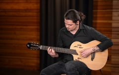 Chitară electro- clasică Ortega TourPlayer DeLuxe Lefty - Spruce Natural + Gig Bag