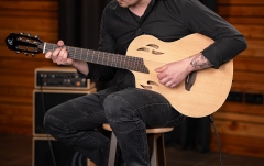 Chitară electro- clasică Ortega TourPlayer DeLuxe Lefty - Spruce Natural + Gig Bag