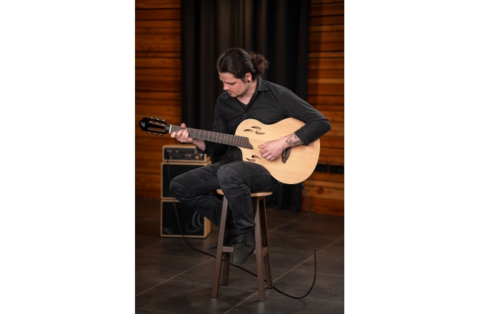 Chitară electro- clasică Ortega TourPlayer DeLuxe Lefty - Spruce Natural + Gig Bag