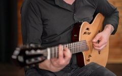 Chitară electro- clasică Ortega TourPlayer DeLuxe Lefty - Spruce Natural + Gig Bag