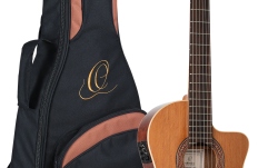 Chitară electro-clasică   Ortega Traditional Series Classical Guitar 4/4 Thinline - All Gloss + Bag