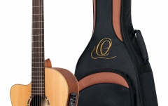 Chitară electro-clasică stângaci Ortega Classical Guitar Family Series Pro 4/4 inclusive Gigbag and Strap Lefthand - NT - Natural Cedar