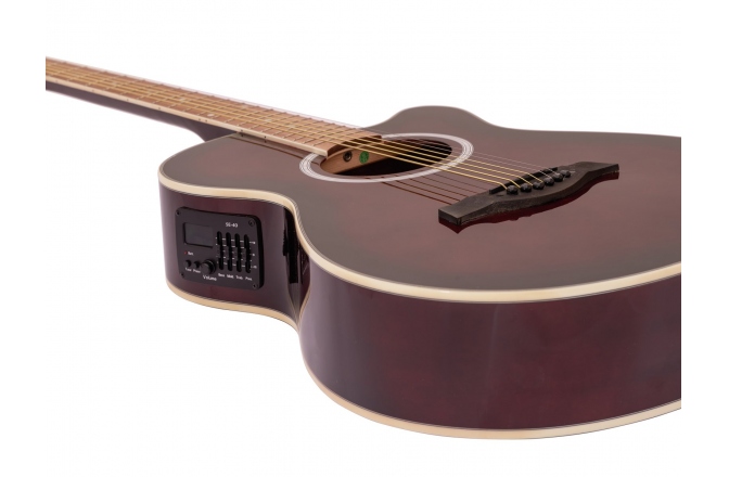 Chitară western cu cutaway Dimavery AW-400 Western guitar, redburst