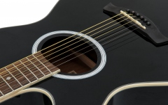 Chitară western cu cutaway pentru mâna stângă Dimavery AW-400 Western guitar LH, black