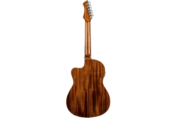 Ortega Performer Series Nylon String Guitar 6 String Cutaway - Black + Bag — 4