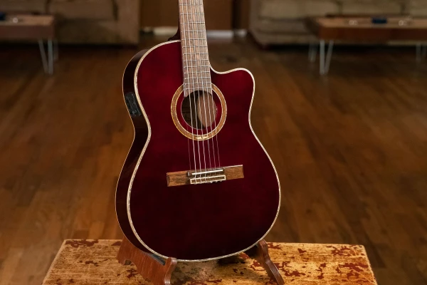 Ortega Performer Series Nylon String Guitar - Stained Red — 4