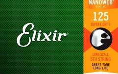 Electric Bass String Elixir Nanoweb Electric Bas Nickel Plated Steel 125 Single String