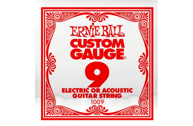 Coarda chitara electrica/acustică Ernie Ball Plain Steel 1009