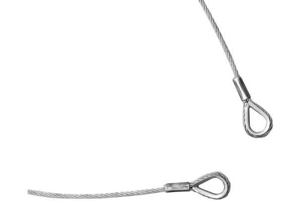 Steel Rope 1000x4mm silver with Thimble