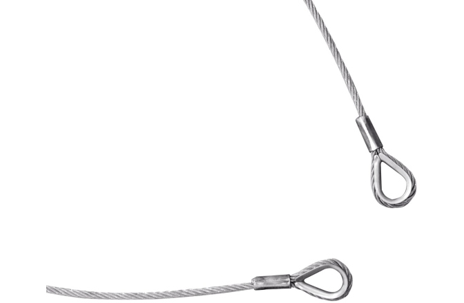 Coardă de siguranță Eurolite Steel Rope 1000x4mm silver with Thimble