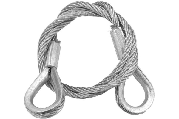 Steel Rope 600x3mm silver with Thimbles