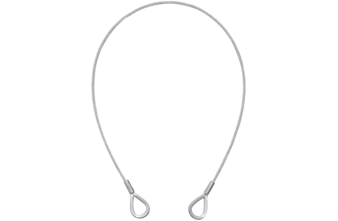Coardă de siguranță Eurolite Steel Rope 600x3mm silver with Thimbles