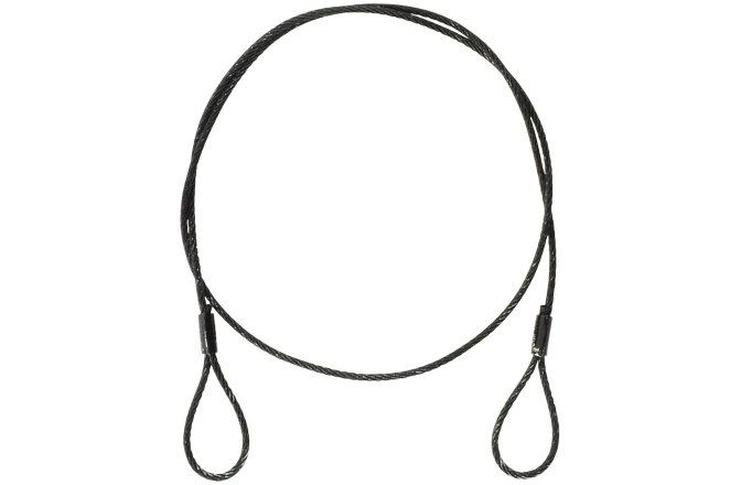 Coardă de siguranță Eurolite Steel Rope (SC) 900x3mm black without quick link