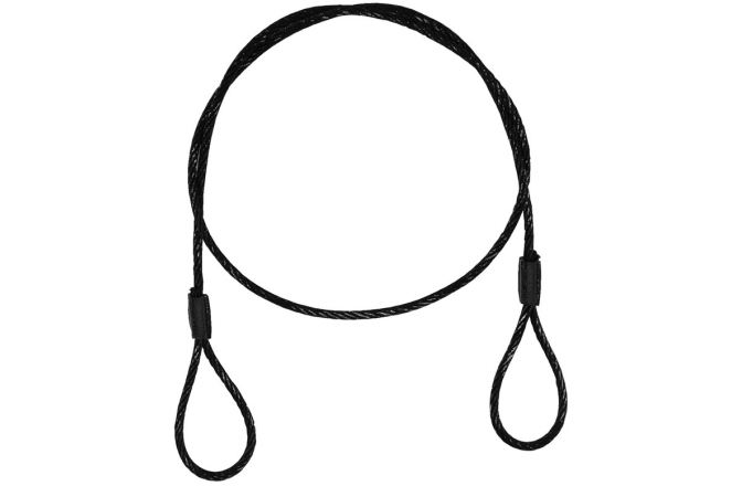 Coardă de siguranță Eurolite Steel Rope (SC) 900x4mm black without quick link