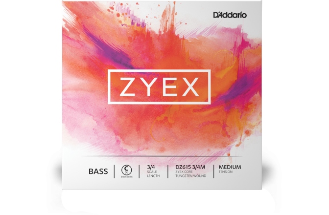 Coarda Do (C) contrabas 3/4 Daddario Zyex Bass Single C (Extended E) String 3/4 Scale MT