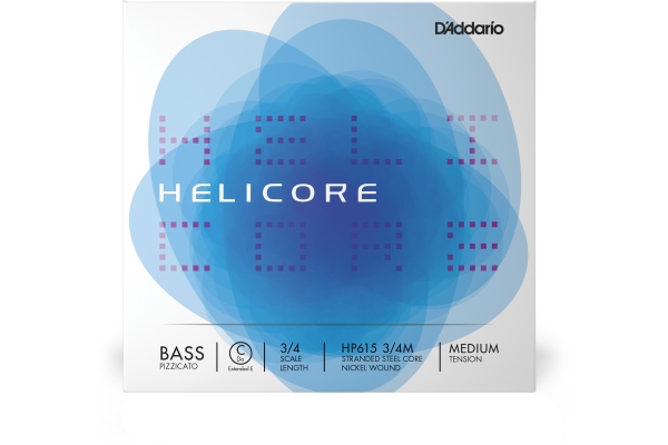 Helicore Pizzicato Bass Single C (Extended E) String 3/4 Scale MT