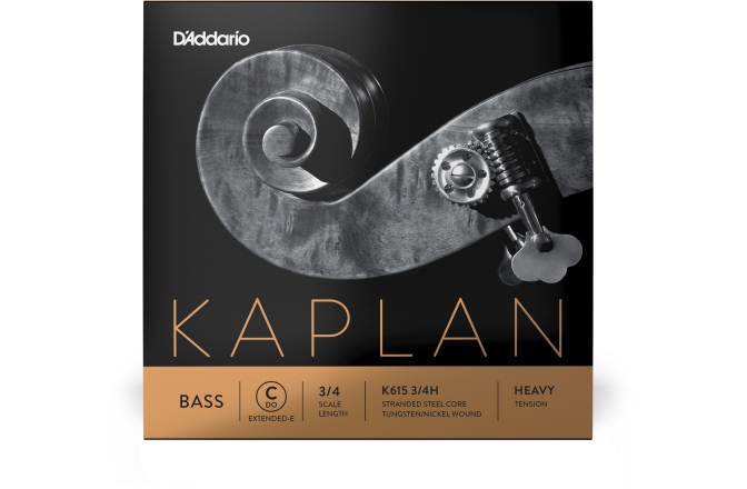 Coarda Do(C) contrabas 3/4 Daddario  Kaplan Bass Single C (Extended E) String 3/4 Scale HT