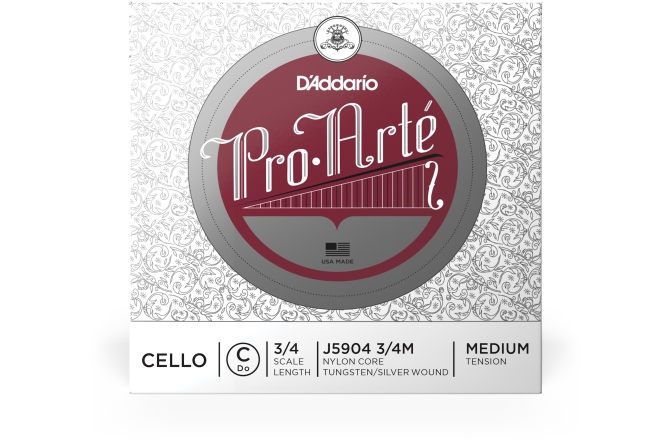 Coarda Do(C) de violoncel 3/4 Daddario Pro-Arte Cello Single C String 3/4 Scale MT