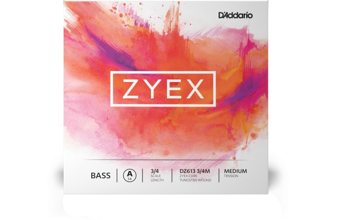 Coarda La(A) contrabas 3/4 Daddario Zyex Bass Single A String 3/4 Scale MT
