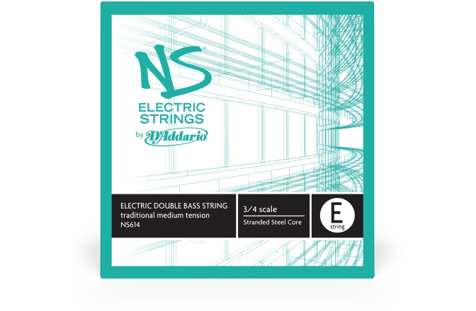 Coarda Mi(E) contrabas / Bas electric 3/4 Daddario NS Electric Traditional Bass Single E String 3/4 Scale MT